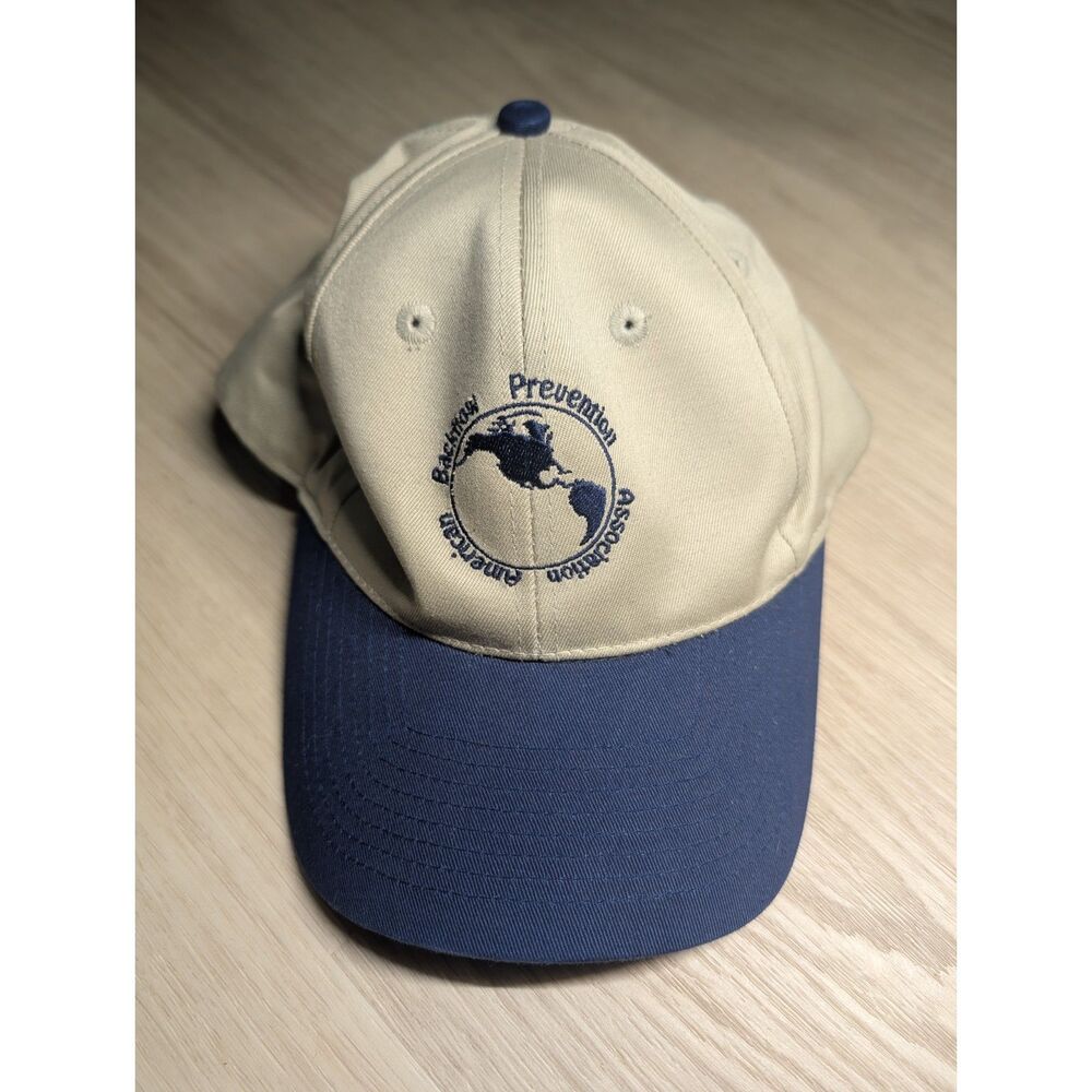 Vintage American Backflow Prevention Association ABPA Hat Cap Navy Tan